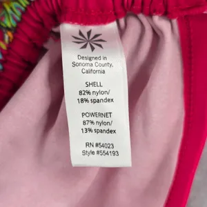 Athleta Pink Floral‎ Scrunch Tie Padded Swimwear Tankini Tank Top Medium 34 B/C thumbnail 7