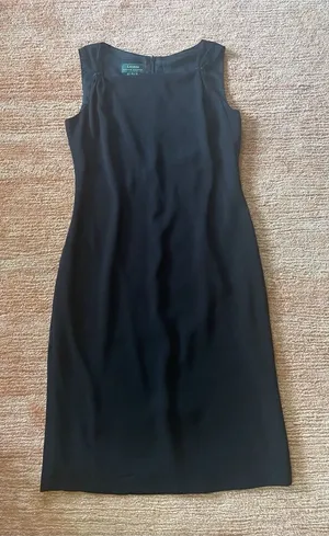 Lauren Ralph Lauren Black Sleeveless Sheath Dress 4 Classic Little Black Dress thumbnail 1