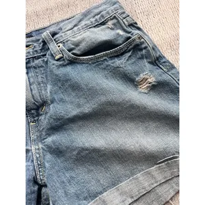 Levi's Jeans Shorts Juniors Size‎ 9 Distressed Cuffed Cotton Blue Denim thumbnail 4