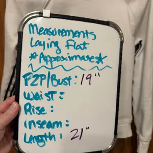 Athleta White 247 Stripe Crewneck Sweatshirt Size Small thumbnail 2