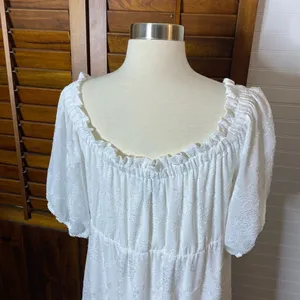 Eloquii Off Shoulder Floral White Maxi Dress thumbnail 4