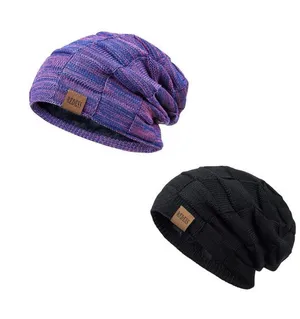 REDESS Beanie Hat Bundle Of 2 for Men and Women Winter Warm Hats Knit Slouchy thumbnail 1