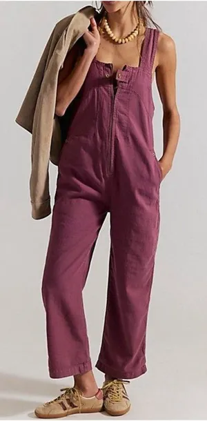 NWT Free People We The Free Jude One-Piece - rose brown mauve - Small thumbnail 1
