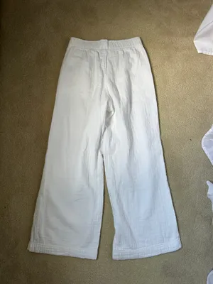 Old Navy Linen Pants Wide-Leg white thumbnail 4