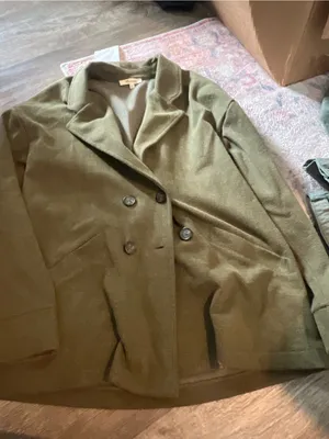 Madewell Olive Green Double-Breasted Women's Peacoat thumbnail 3