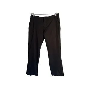 Nike Pants Womens Size L Black Zip Pockets Zip Away Hem Mid Rise Sports Comfort thumbnail 2