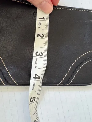 Coach Black Leather Wristlet Wallet Mini Classic thumbnail 4