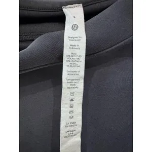 Lululemon Sweatshirt Black Cropped Crewneck Pullover Size 4 Cozy Athleisure Top thumbnail 5