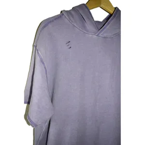 Hollister Short Sleeve Hoodie Womens XL Purple Good Distressed Raw Hem Y2K thumbnail 2