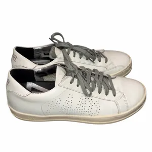 P448 John Distressed Leather Low Top Lace Up Sneakers Shoes 38 thumbnail 4