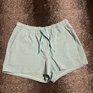 Womens S Huk Waypoint Performance Fishing Shorts- Green/blue thumbnail 3