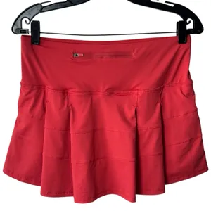 Unbranded Deep Coral Pleated Athletic Skort Tennis‎ Pickleball Work Out Gym 8 thumbnail 5
