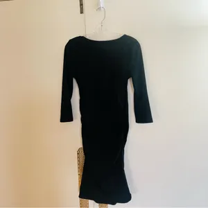 Isabel maternity black long sleeve ruched dress size XS thumbnail 6