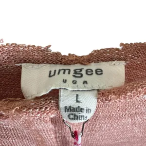 Umgee NWT Cotton Blend Mauve Long Sleeve Semi-Sheer Lightweight‎ Knit Top Size L thumbnail 4