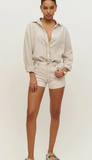 Reformation Cowboy High Rise Jean Shorts thumbnail 1