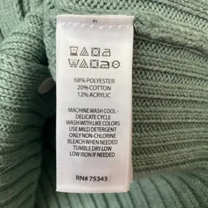 Happily Grey Cotton Clean Office Siren Academia Ribbed V-Neck Cardigan XS Green thumbnail 5