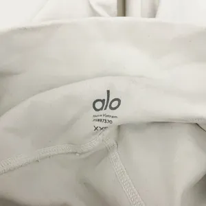 Alo Yoga Women's High Rise Athletic Work Out Lounge Leggings Solid White XXS thumbnail 2