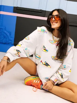Queen Of Sparkles Sneakers Sweatshirt thumbnail 1