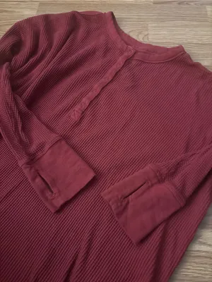 Aerie Offline Waffle Henley Long Sleeve Top Size Medium thumbnail 8