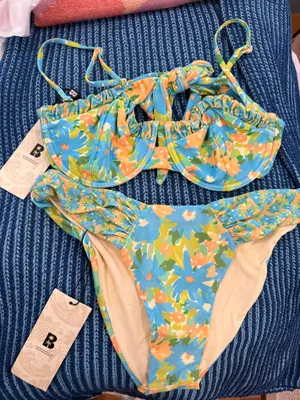 Blackbough Swim Orange and Blue Bikini thumbnail 1