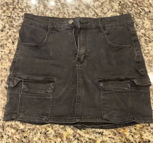 Black cargo jean skirt Size M thumbnail 1