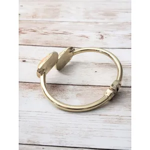 Vintage Hinged Bracelet - Apricot Gems with Clear Gem Halo thumbnail 4