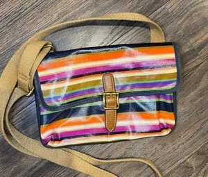 Fossil Striped Coated Canvas Crossbody Bag thumbnail 2