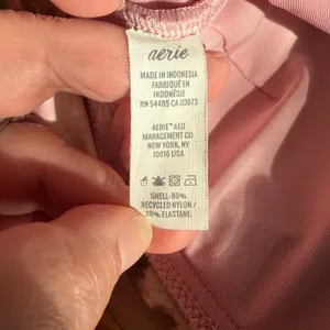 Aerie Tie Dye Sports Bra Pink Brown Scoop Neck Racerback Yoga Top Women Large‎ thumbnail 5