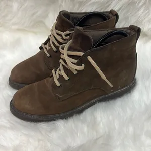Rockport brown suede ankle Hiking Boots Sz 7.5 Fisherman Core D20‎ thumbnail 2