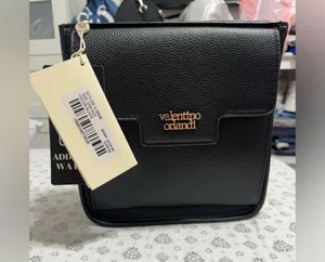 NEW Valentino Orlandi Italian Black Textured Leather Crossbody Purse & Wallet thumbnail 6