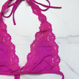 Skims Summer Mesh Lace Plunge Halter Bralette thumbnail 3