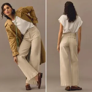 Rolla’s Sailor High-Rise Wide-Leg Jeans in Cream Size 29 thumbnail 2