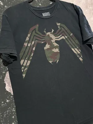 Marvel Spider-Man Alien Costume Camouflage Logo Shirt thumbnail 3