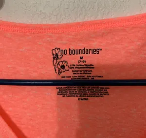 No Boundaries Peach 3/4-Sleeve Top thumbnail 3