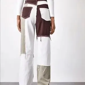 SheIn Brown Patchwork Jeans thumbnail 2