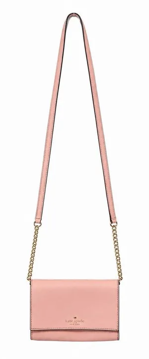 Kate Spade New York Pink Saffiano Leather Crossbody Clutch Bag Convertible thumbnail 1