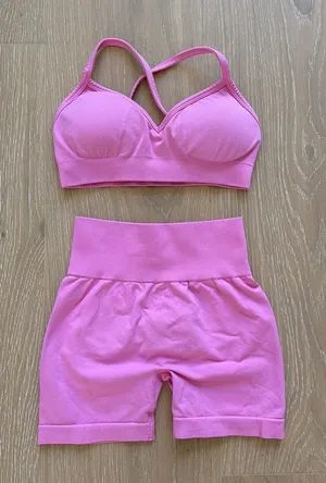 Velocity Signature Bra Top & Shape Signature Shorts Size XS Pink thumbnail 1
