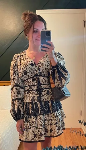 ULLA JOHNSON Nina Long Sleeve Mini Dress Size 4 thumbnail 1