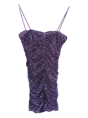 Lulu's Purple Sequin Ruched Slip Dress thumbnail 2