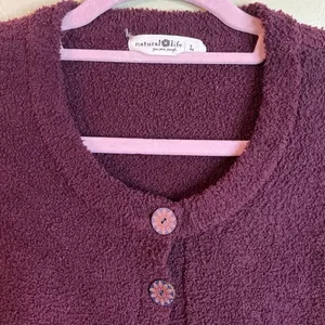 Natural Life Cozy Up Sweater Dress Purple Maroon Knit Cozy Long Sleeve Size L thumbnail 3