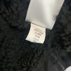 Old Navy Black Chore Jacket Oversized Boyfriend Sherpa Lined Ladies Sz Large Denim Barn thumbnail 5