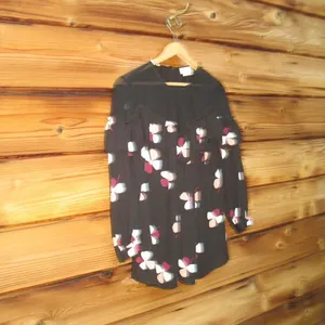 Kate Spade Black Floral Top Blouse thumbnail 4
