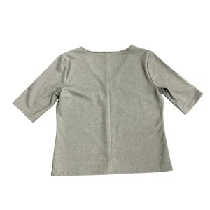 Ann Taylor V Neck Micro Houndstooth 3/4 Sleeve Top Size Medium Casual Chic thumbnail 2
