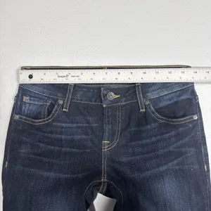 Guess Jeans Womens 26 Boot Low Rise Dark Wash Denim Pants Ranch Casual Cowgirl thumbnail 9