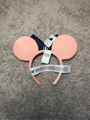 Disney Pink Ear Headband with Navy Bow‎ thumbnail 2