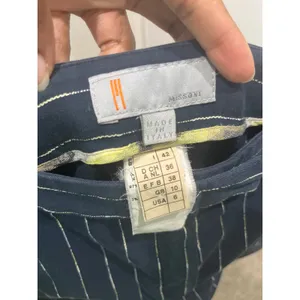 M Missoni Vintage Pinstriped Navy Trousers Sz 6 thumbnail 3