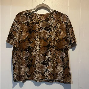 Zara animal‎ print top size L thumbnail 5