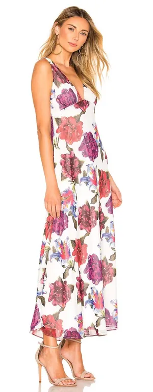 Descanso Maxi Dress in Lilac Floral thumbnail 2