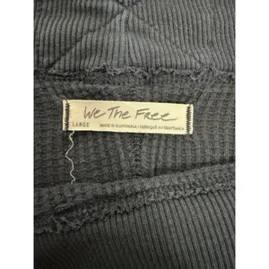 Free People We the Free Close to You Waffle Off Shoulder Top Grey Large thumbnail 6