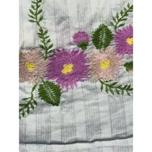 Women's Matilda Jane White Floral Embroidered Short Sleeve cotton blouse XXL thumbnail 2